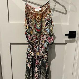 Camilla Crystal Embellished Silk Play Suit Romper